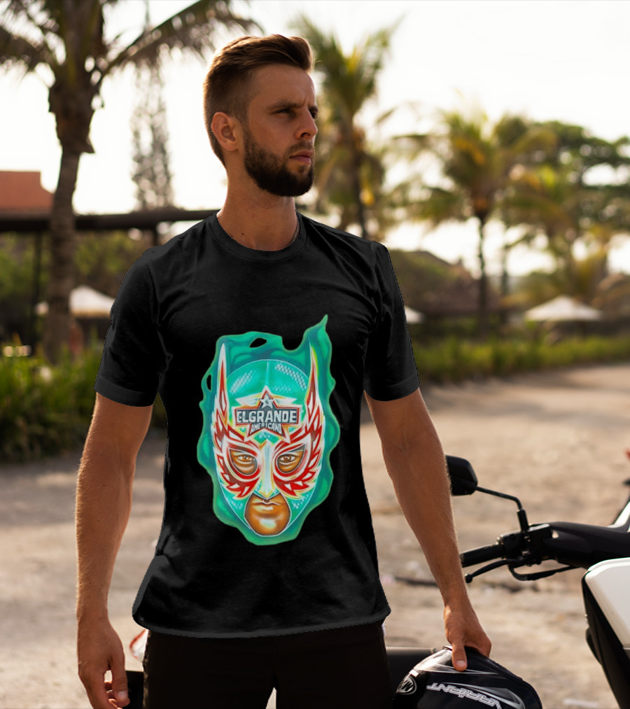 El Grande Americano Luchador Mask Art Bright T-Shirt