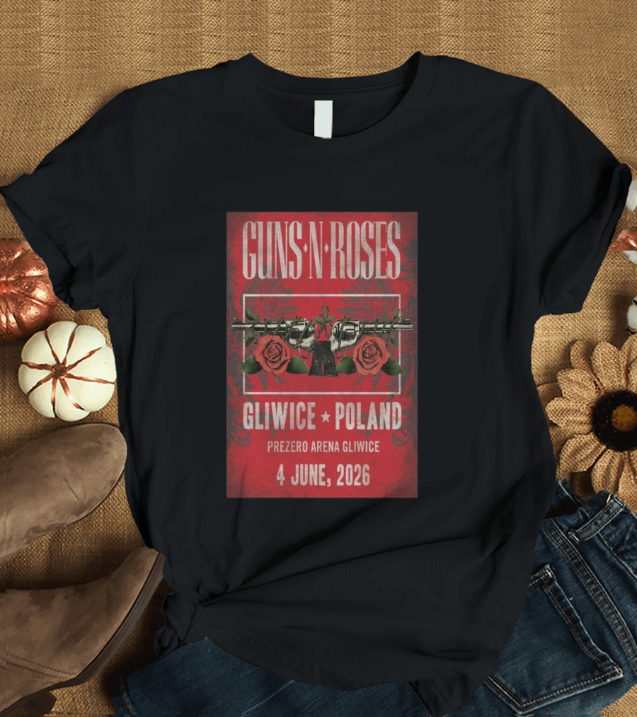 Guns N' Roses 2026 PreZero Arena Gliwice Poland Concert 4 June T-Shirt