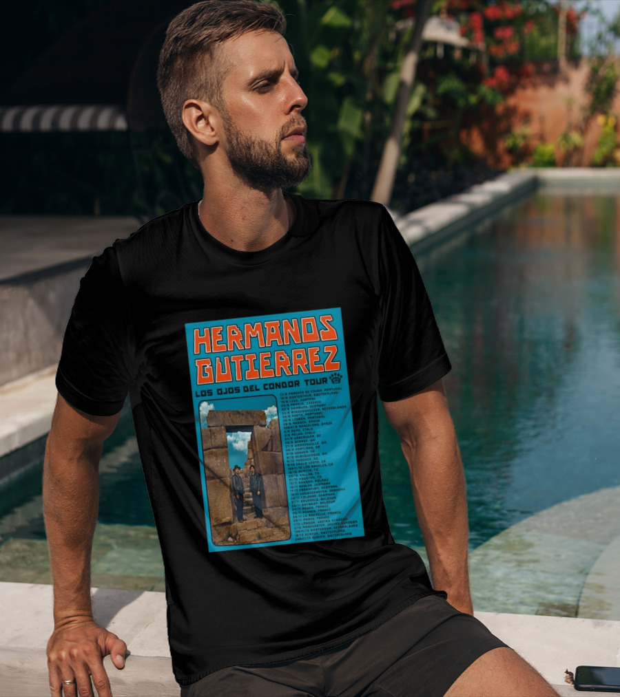 Hermanos Gutierrez Los Ojos Del Condor Tour 2026 Portugal Switzerland Germany Netherlands Spain USA Mexico Canada T-Shirt