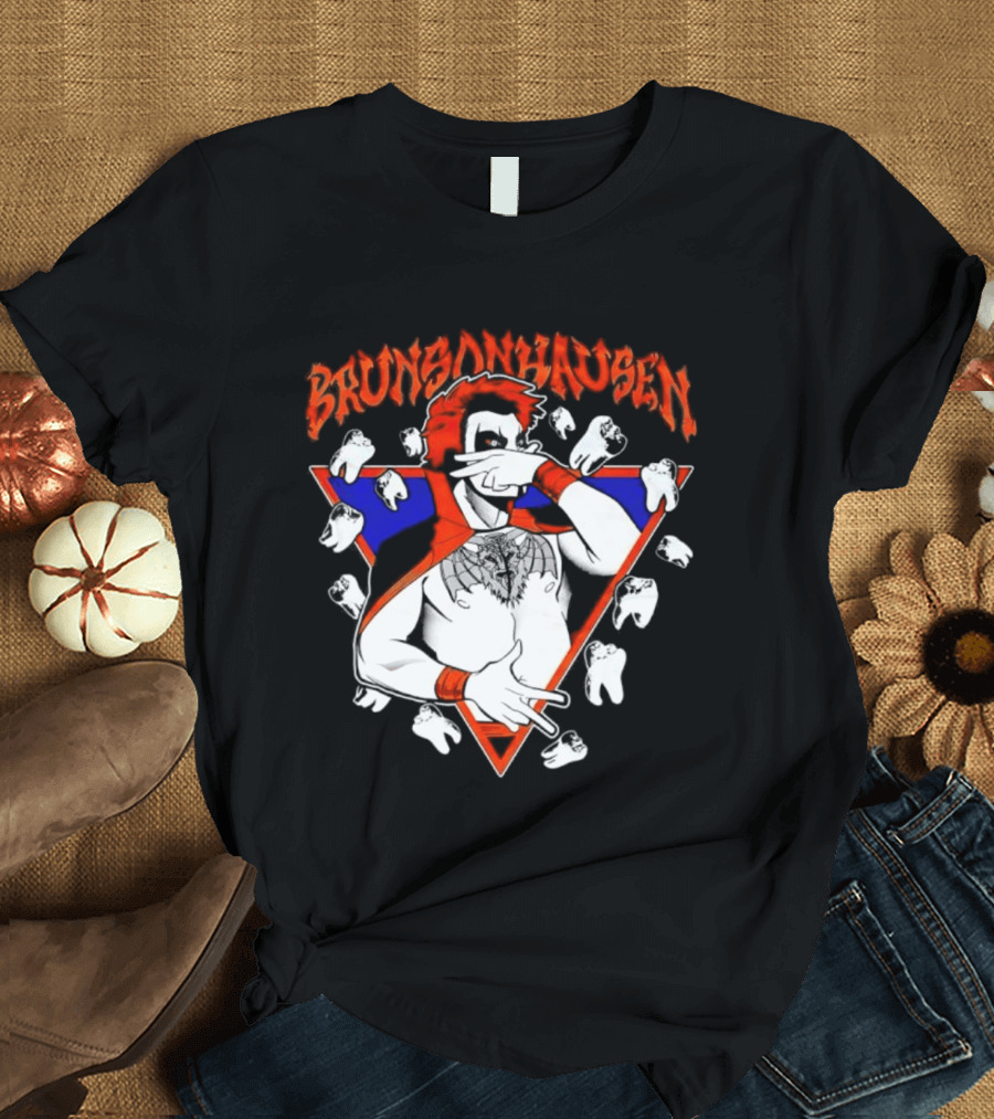 Brunsonhausen WWE Fan Art Featuring Danhausen And Jalen Brunson T-Shirt