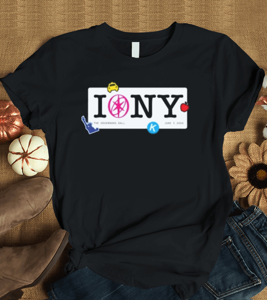 I Love NY The Governors Ball 2026 Statue Of Liberty Apple K T-Shirt