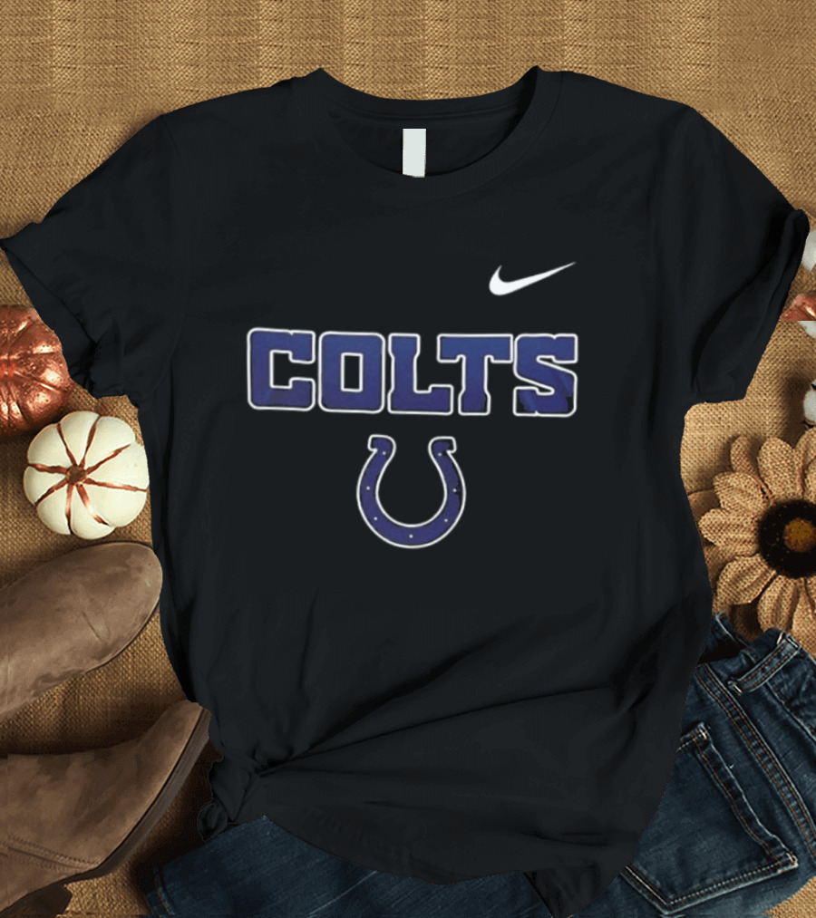 Indianapolis Colts Nike Skeleton Blue Colla American Proud Mechanic T-Shirt