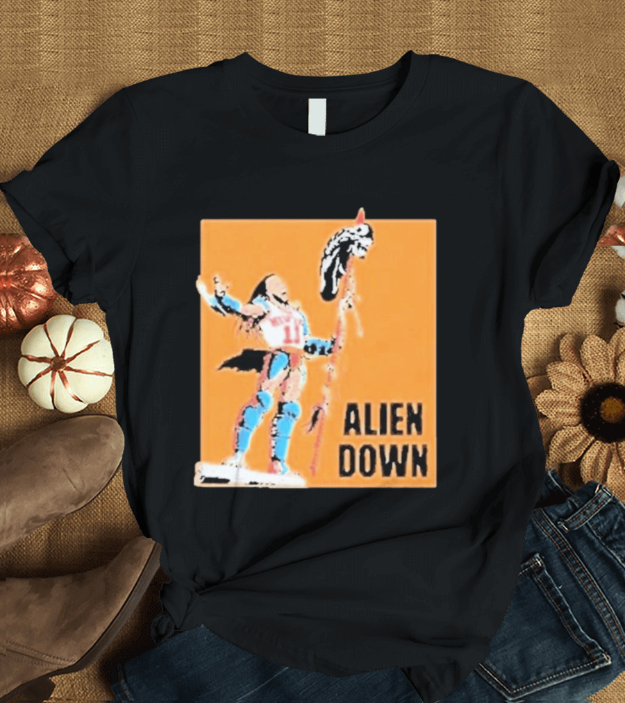 Jalen Brunson Knicks 11 Alien Down Spurs Wemby T-Shirt