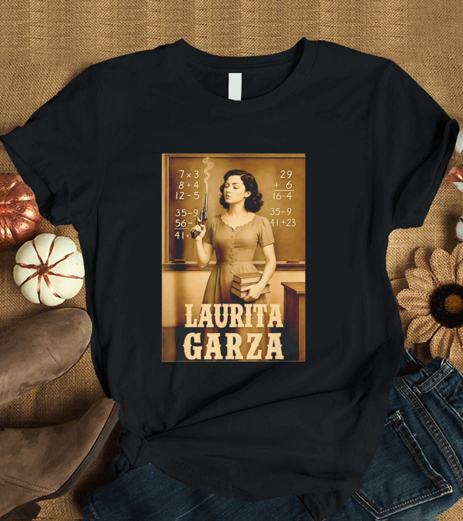 Laurita Garza Vintage Western Classroom Scene T-Shirt