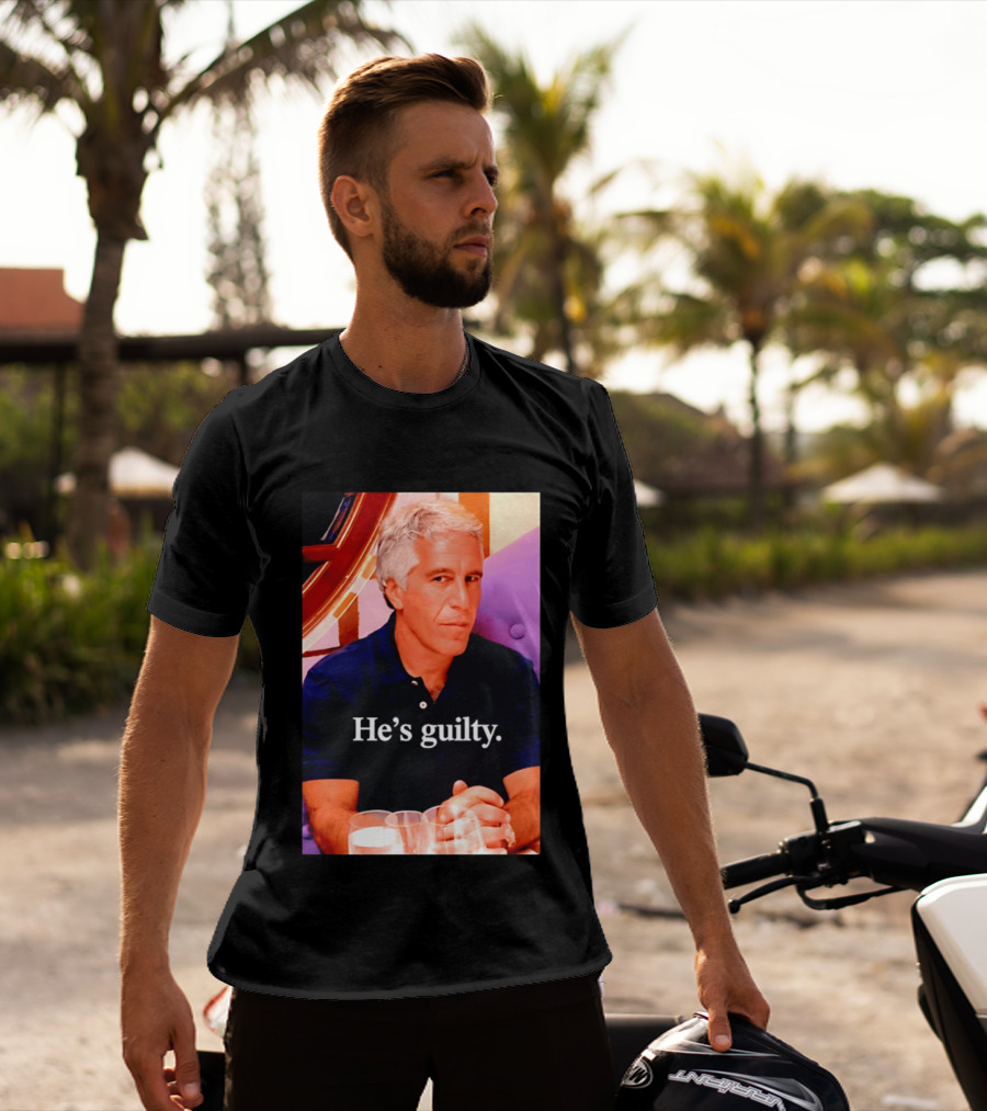 Lil Pump Epstein He's Guilty Controversial Meme T-Shirt