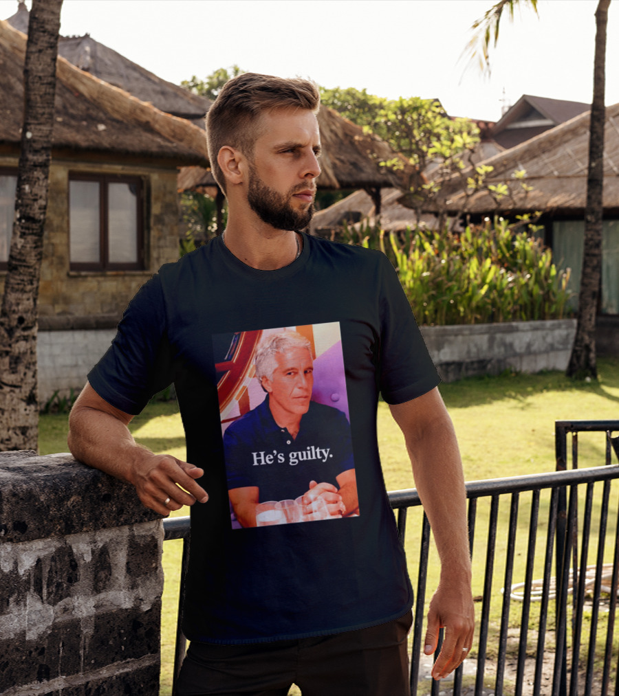 Lil Pump Epstein He's Guilty Controversial Meme T-Shirt