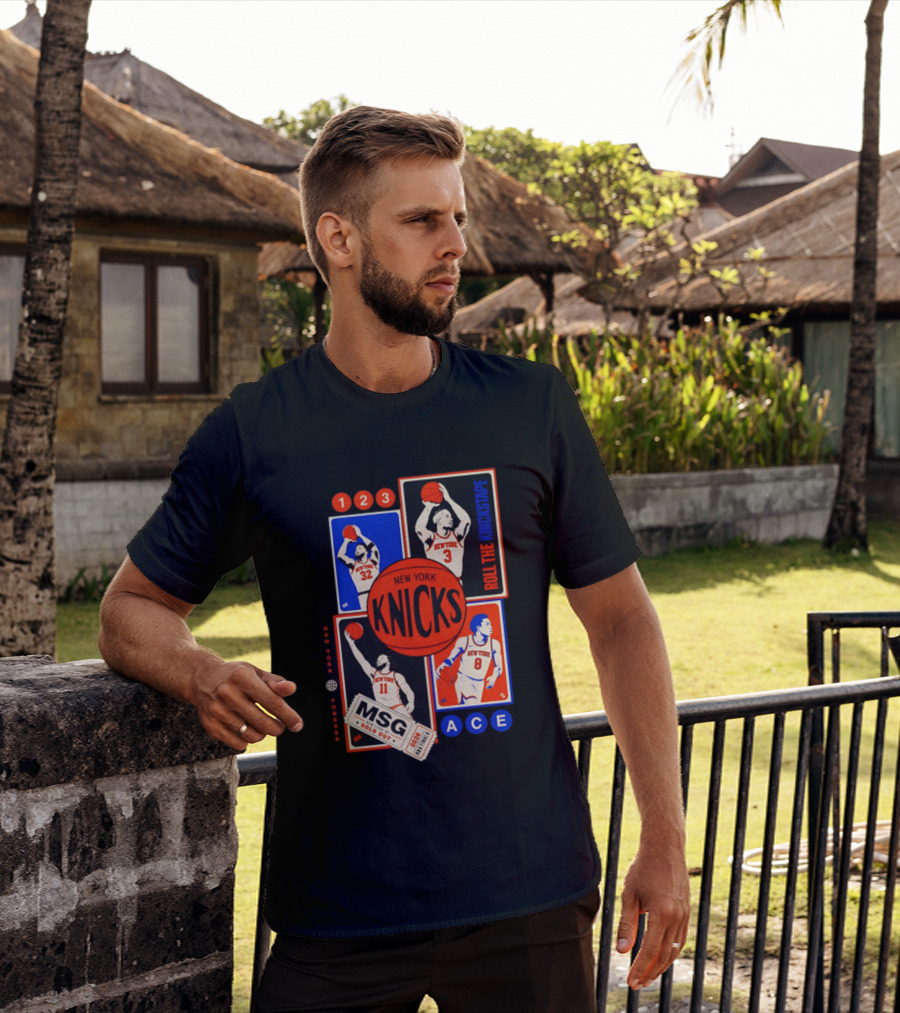 New York Knicks Roll The Knickstape MSG Ace 123 T-Shirt