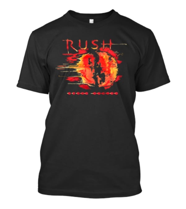 Rush Vapor Trails 2002 Tour Red And Orange Abstract Brushstroke T-Shirt