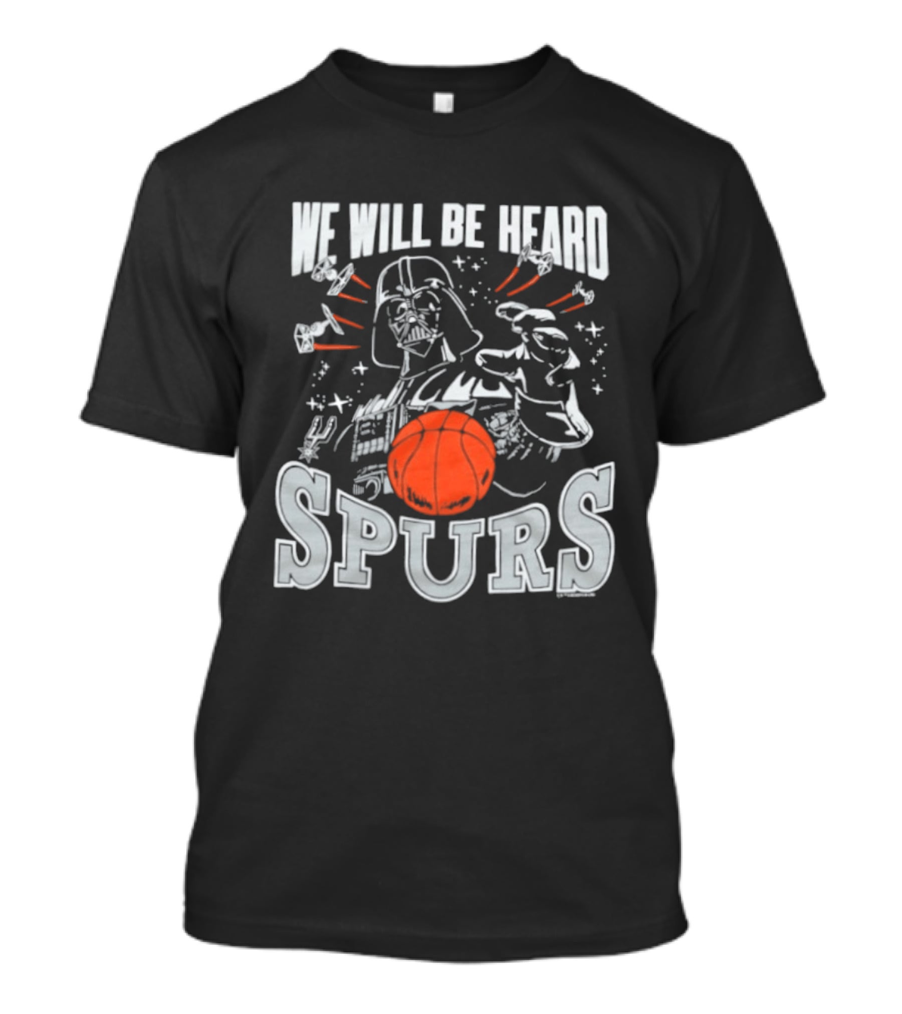 Star Wars San Antonio Spurs We Will Be Heard Dark Side Spurs T-Shirt