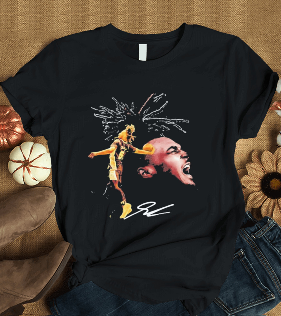 Stephon Castle San Antonio Spurs Basketball Dynamic Player Action And Iconic Expression T-Shirt