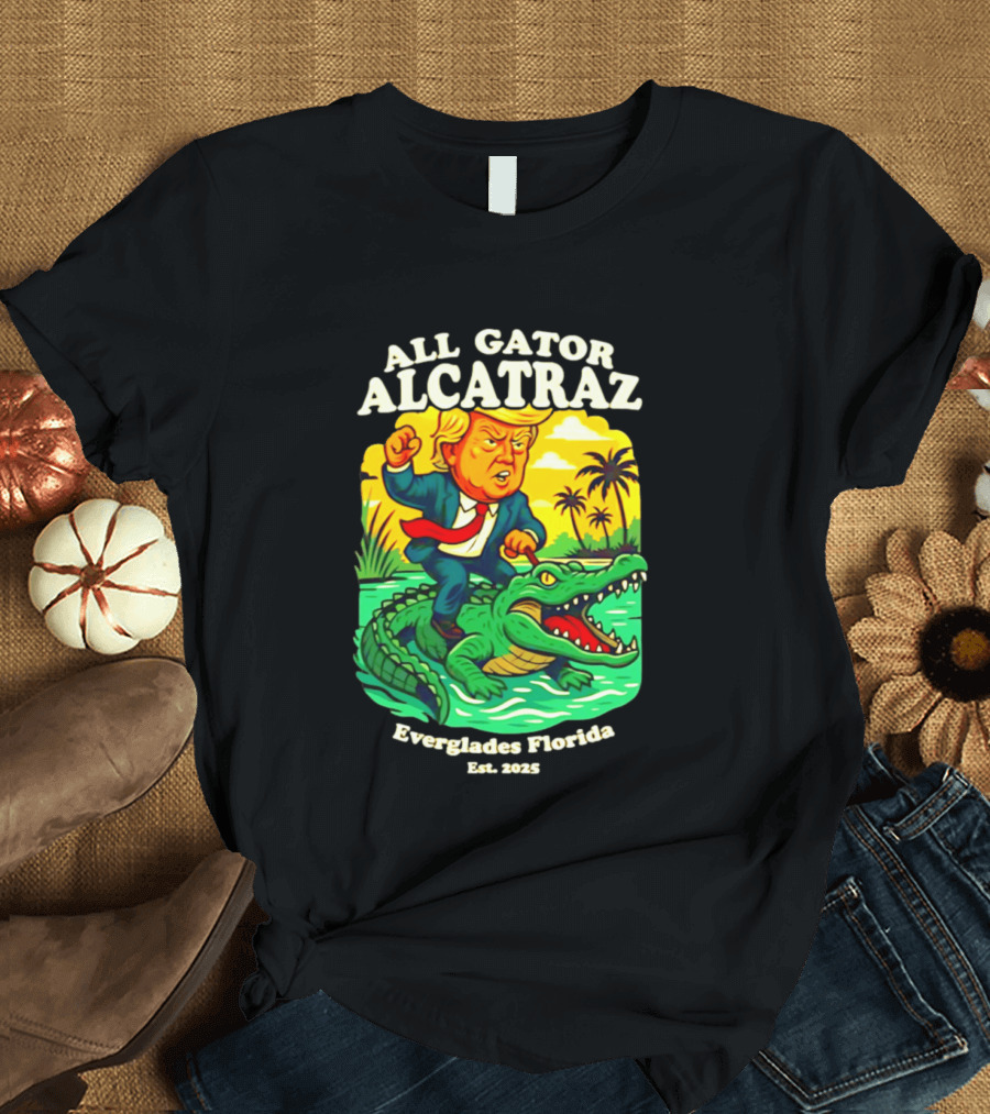 All Gator Alcatraz Everglades Florida Est 2025 T-Shirt