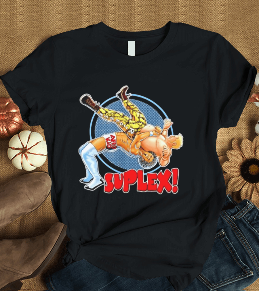 Afro Kid Wrestling Suplex Move T-Shirt