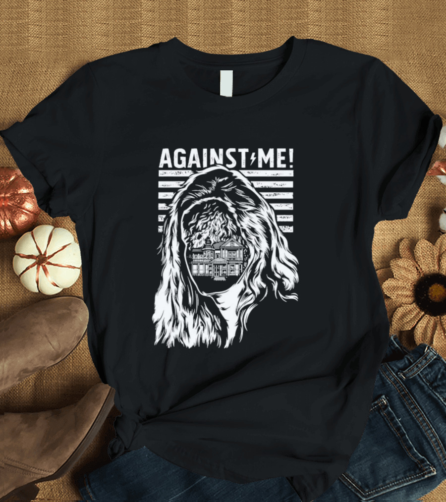 Against Me Punk Rock Gorilla Silhouette Stripes T-Shirt