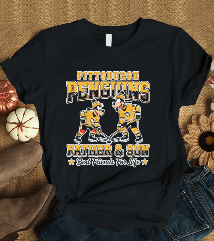 Pittsburgh Penguins Goofy Father And Son Best Friends For Life T-Shirt