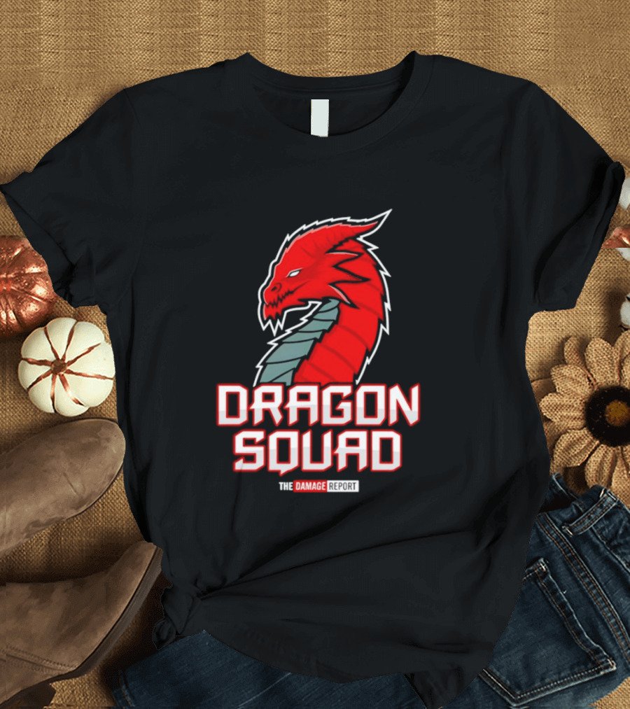 Dragon Squad The Damage Report Red Dragon Head T-Shirt