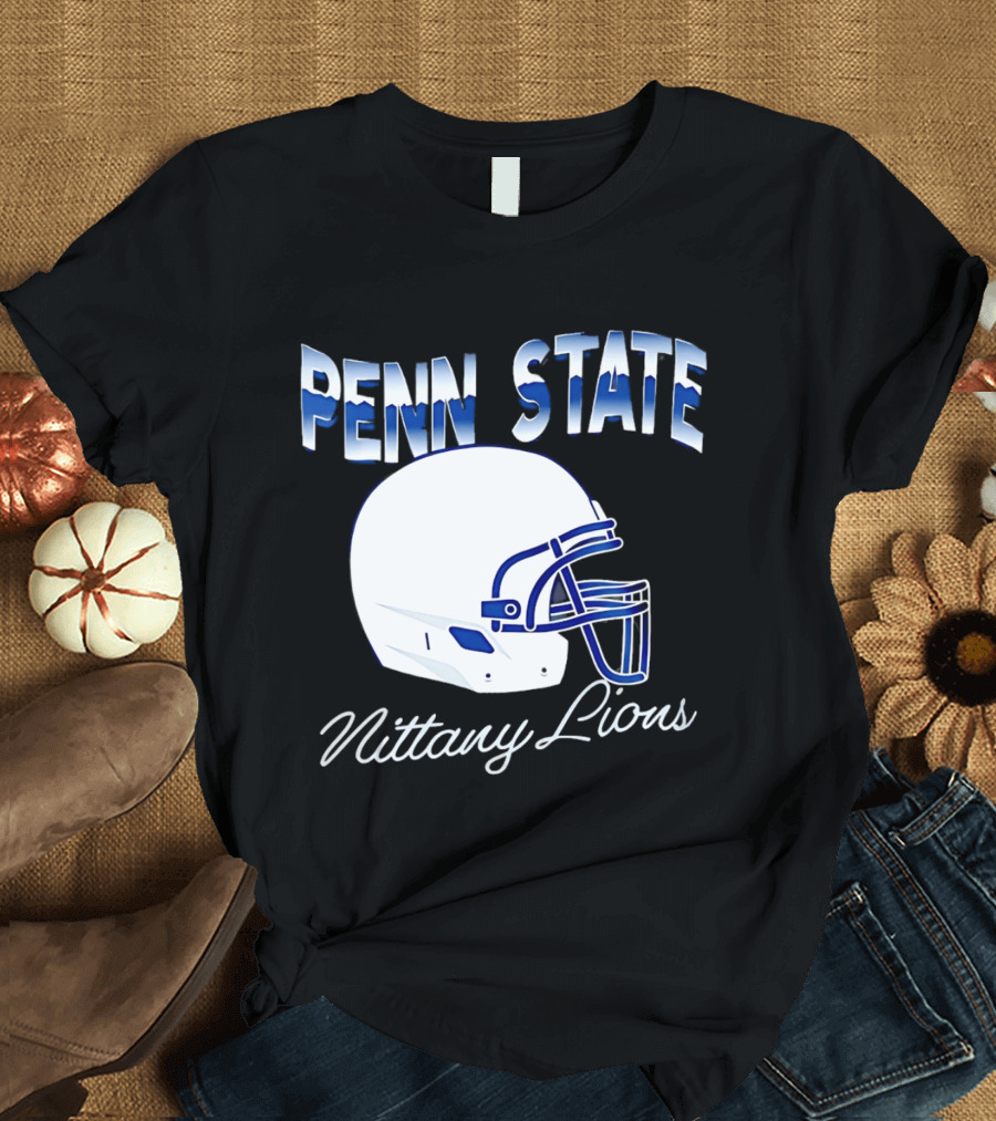 Penn State Nittany Lions Air Brush Helmet Dyme Lyfe Mens T-Shirt