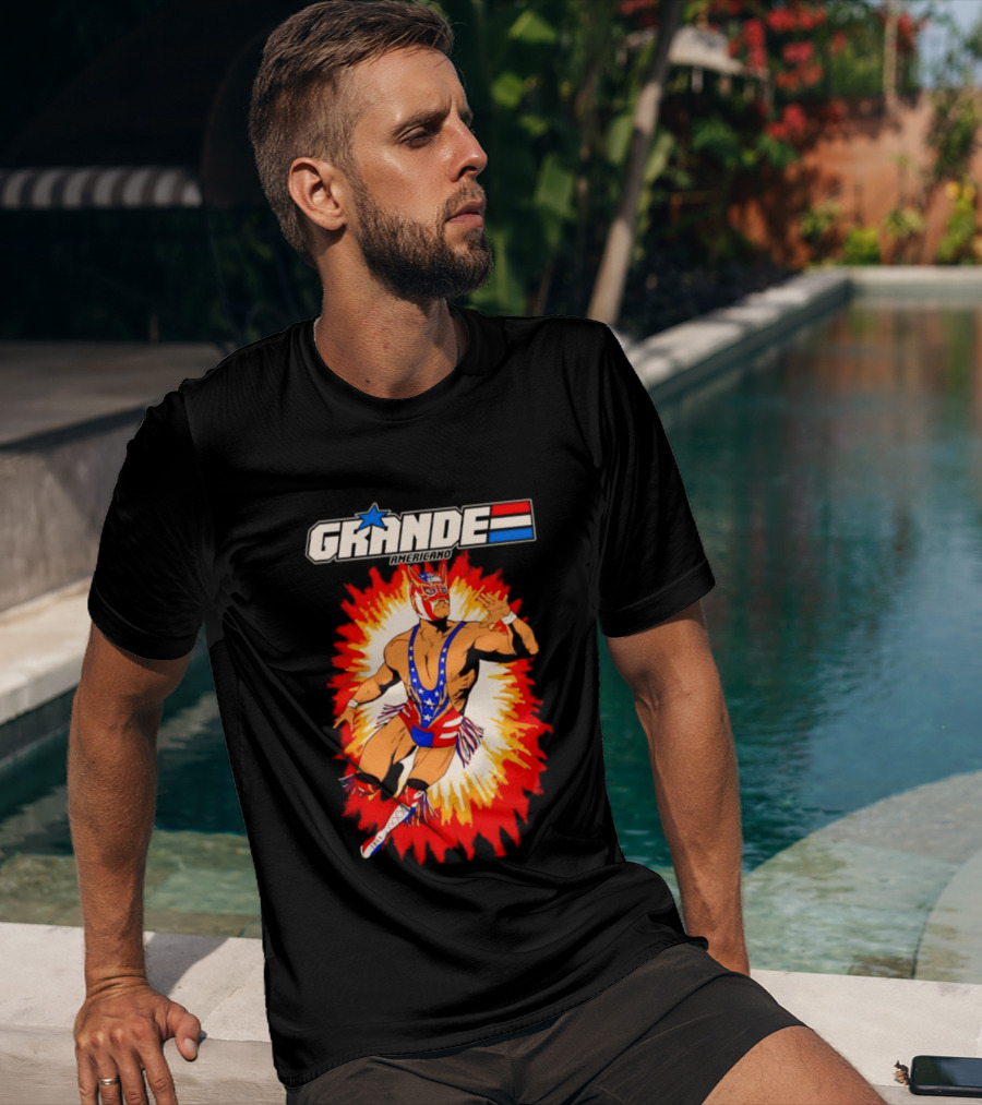 Grande Americano Luchador Wrestling Starburst T-Shirt