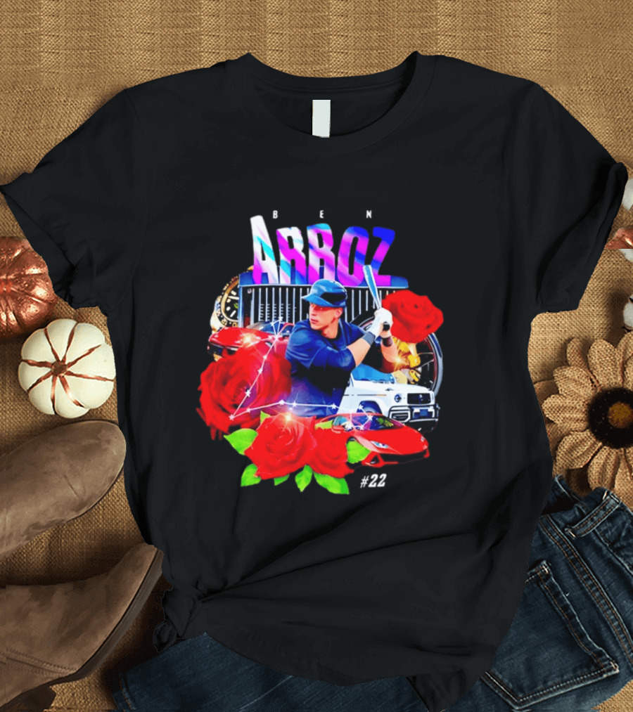 Ben Arroz New York Yankees Aaron Judge MLB 22 Luxury Sports Supercar Rose T-Shirt