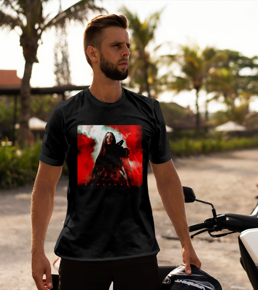Evanescence Sanctuary Red Atmospheric Album Cover T-Shirt