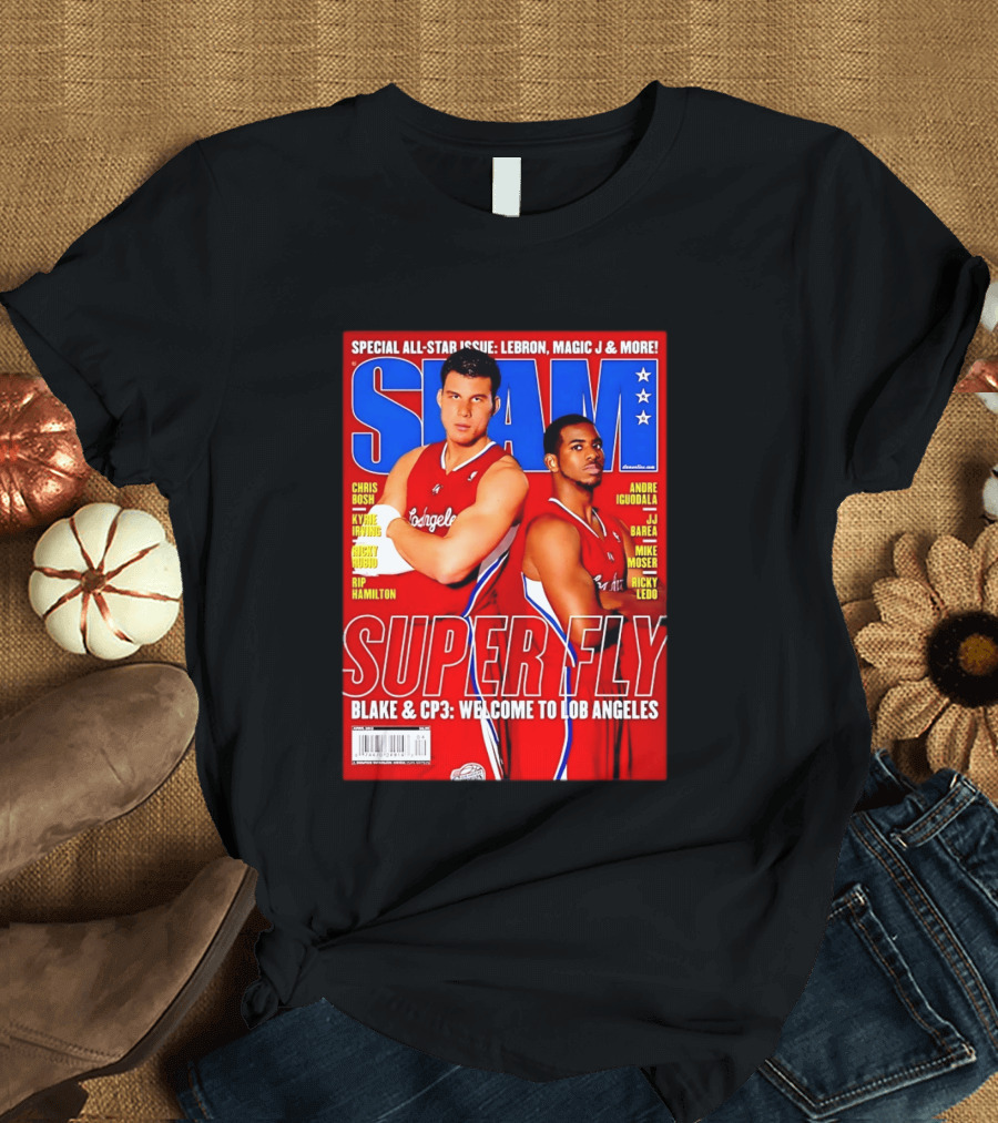 SLAM Magazine Super Fly Blake Griffin Chris Paul Welcome To Lob Angeles T-Shirt