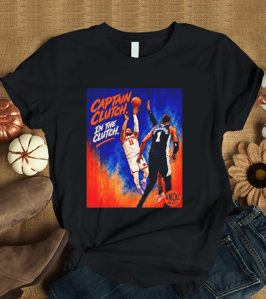 Captain Clutch Jalen Brunson Vs Victor Wembanyama Knicks Basketball Mexico T-Shirt