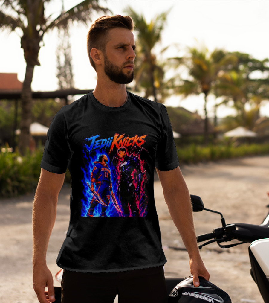 Jedi Knicks Jalen Brunson New York Knicks Vs Victor Wembanyama San Antonio Spurs Showdown T-Shirt
