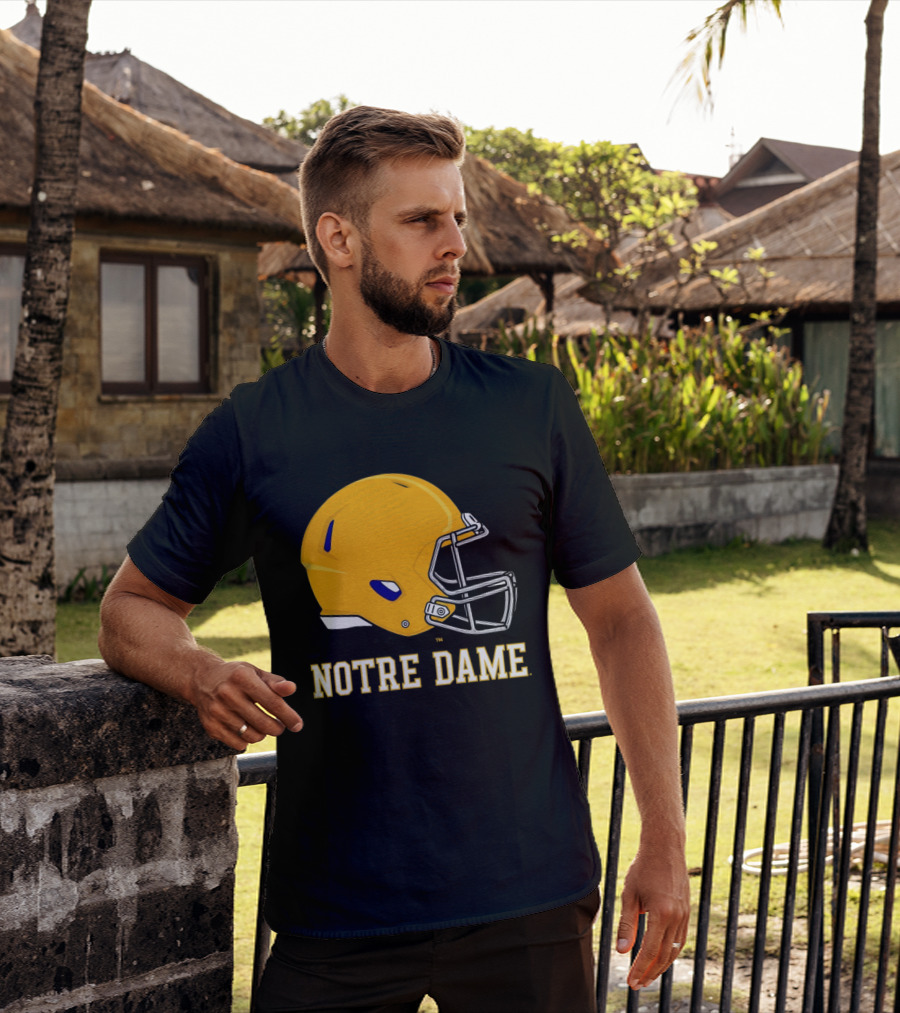Notre Dame Fighting Irish Football Helmet T-Shirt