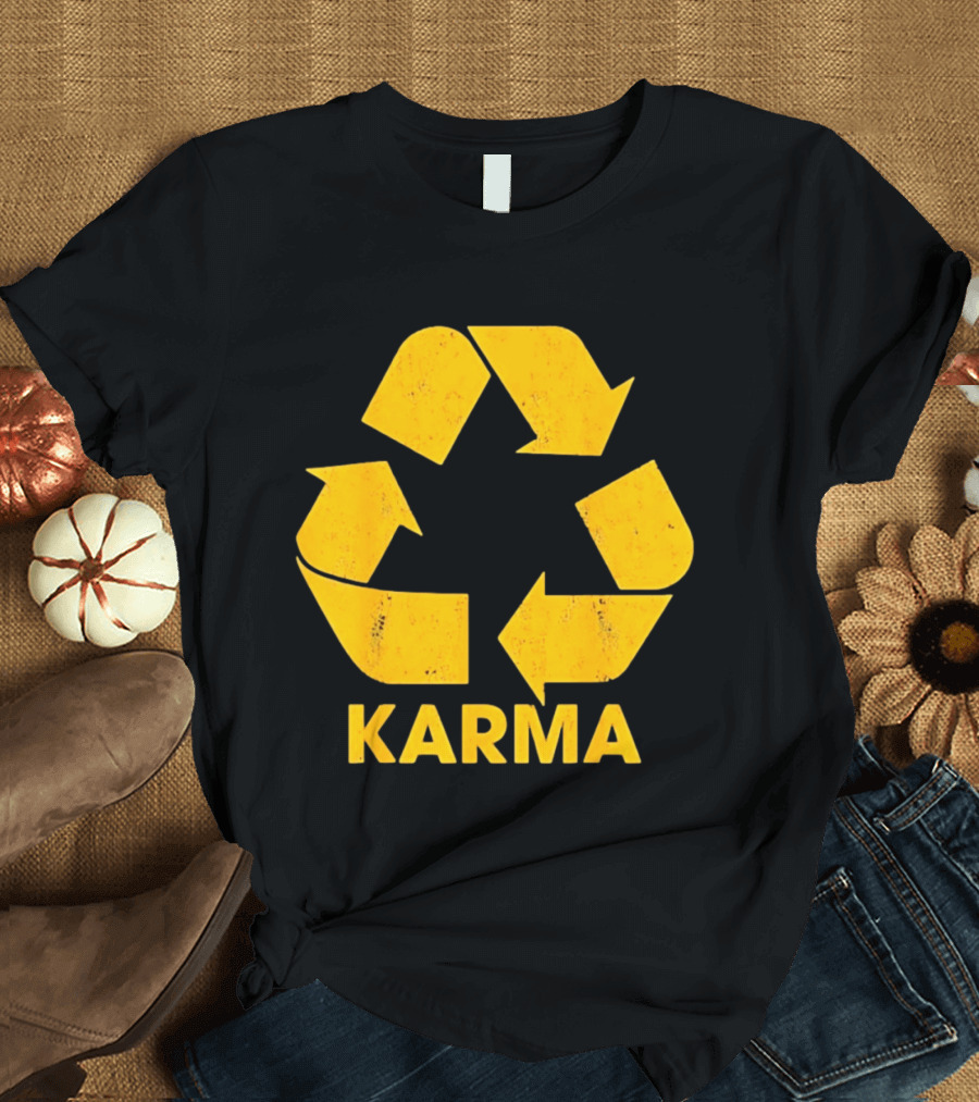 Karma Recycle Symbol Philosophy Motivational Concept T-Shirt
