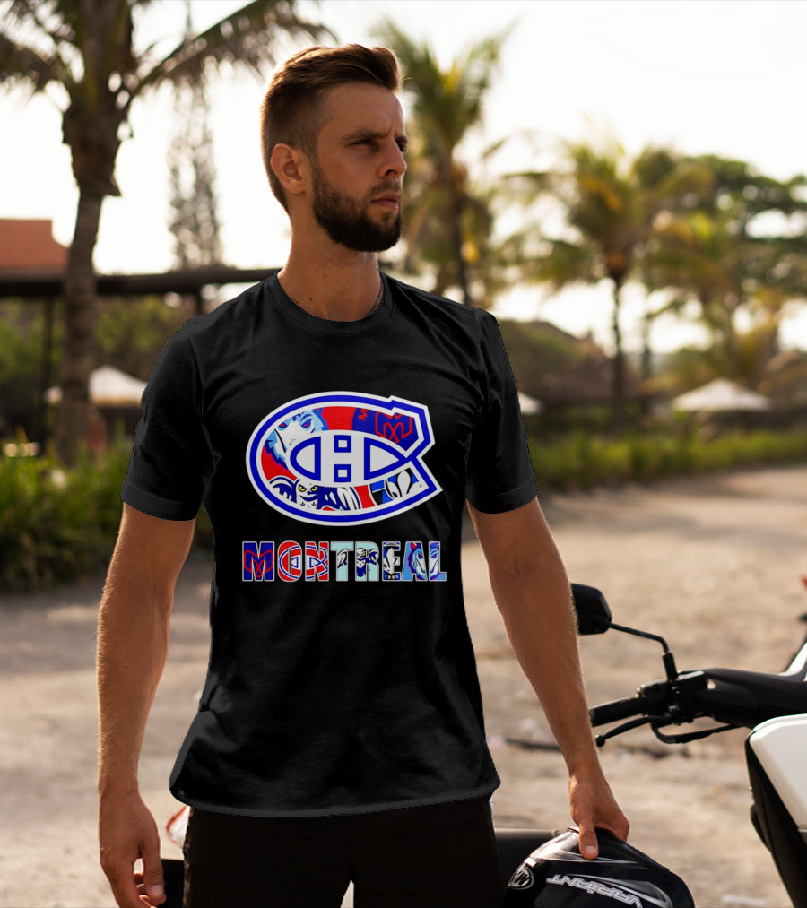 Montreal Canadiens And Sports Teams Emblem Montage T-Shirt