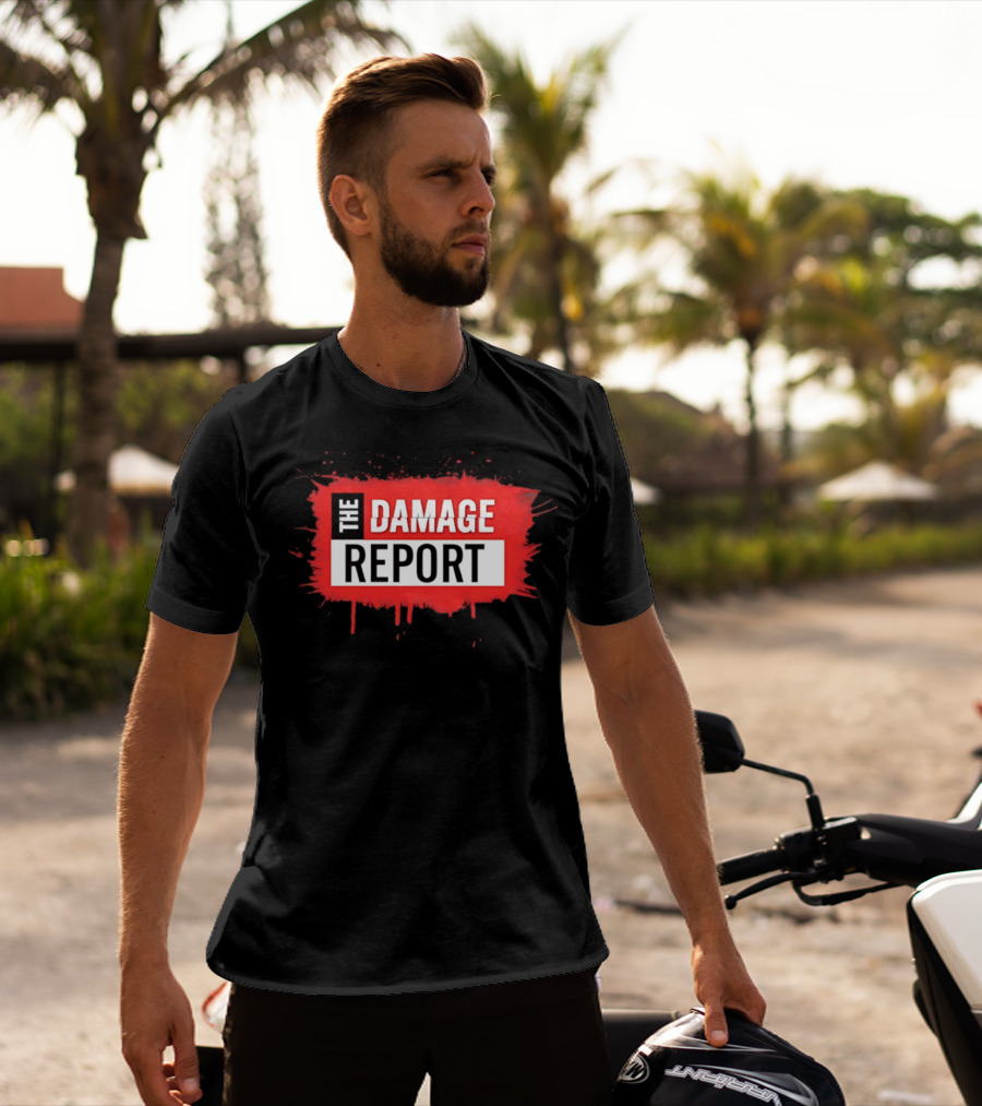 The Damage Report Media News Political Commentary Program Branding T-Shirt
