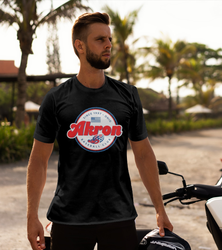 Since 1997 Akron Ohio Baseball Club USA Flag T-Shirt
