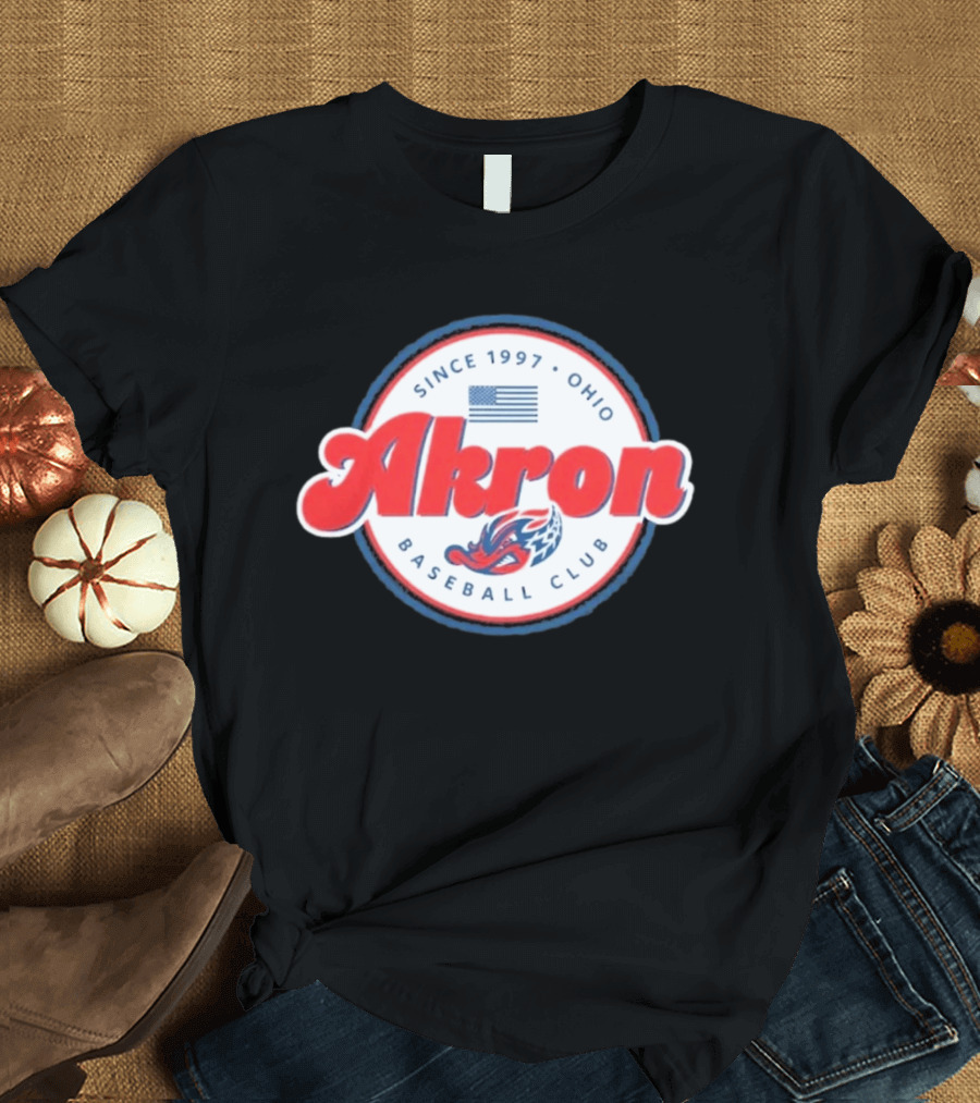 Since 1997 Akron Ohio Baseball Club USA Flag T-Shirt