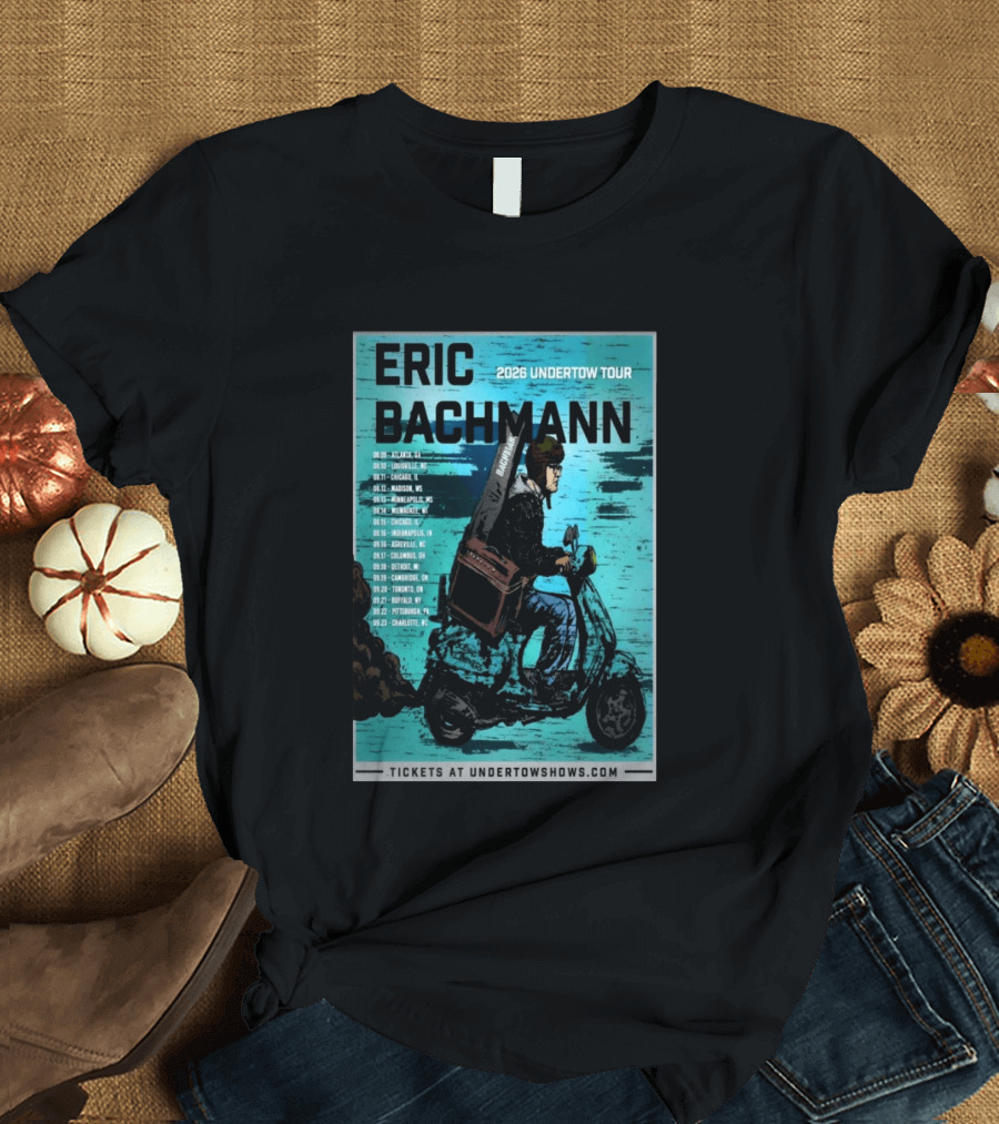 Eric Bachmann 2026 Undertow Tour With Dates And Cities T-Shirt