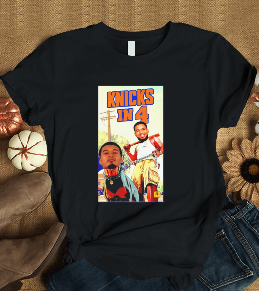 New York Knicks Knicks In 4 GTA V Meme San Antonio Spurs T-Shirt
