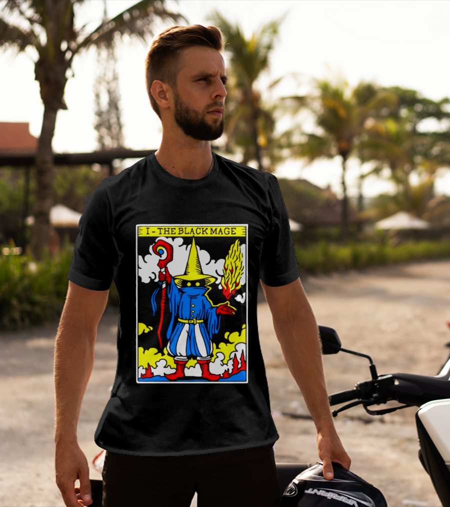 I The Black Mage Tarot Card Retro Fantasy T-Shirt