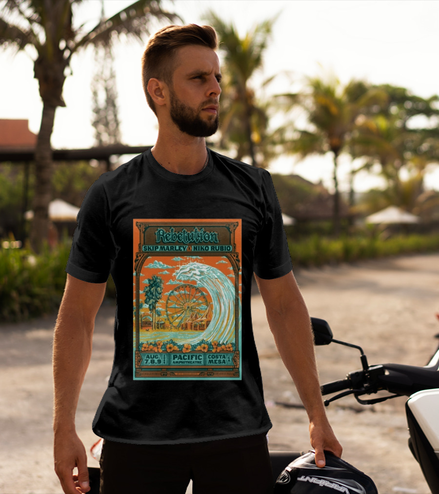 Rebelution Skip Marley Niko Rubio August 7 8 9 2026 Pacific Amphitheatre Costa Mesa T-Shirt