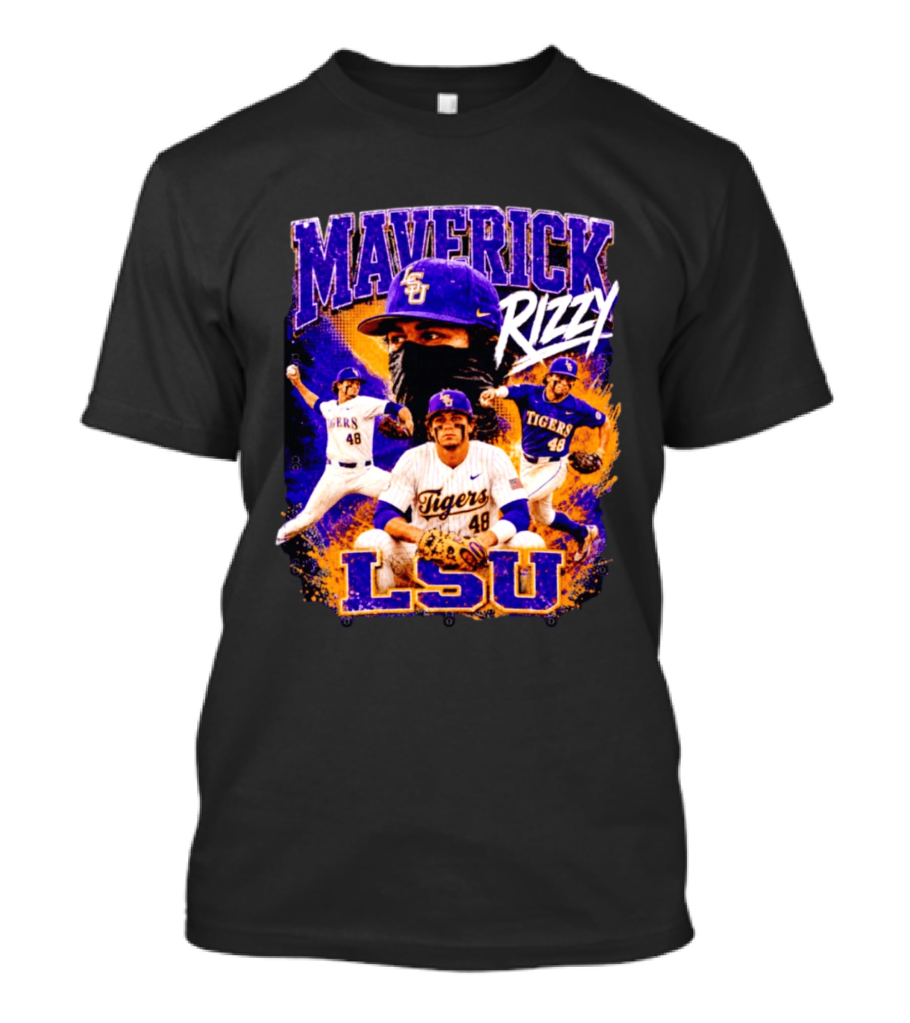 LSU Tigers Maverick Rizy Baseball Player Number 48 T-Shirt