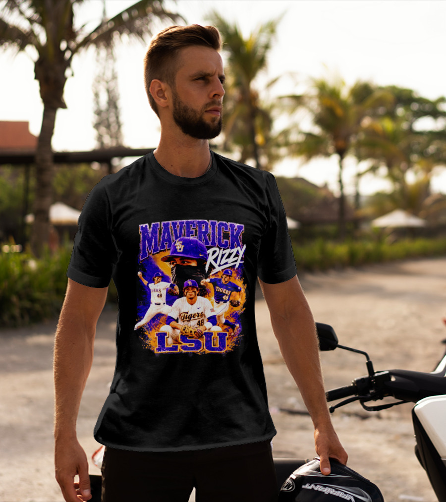 LSU Tigers Maverick Rizy Baseball Player Number 48 T-Shirt