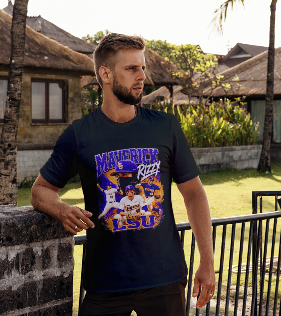LSU Tigers Maverick Rizy Baseball Player Number 48 T-Shirt