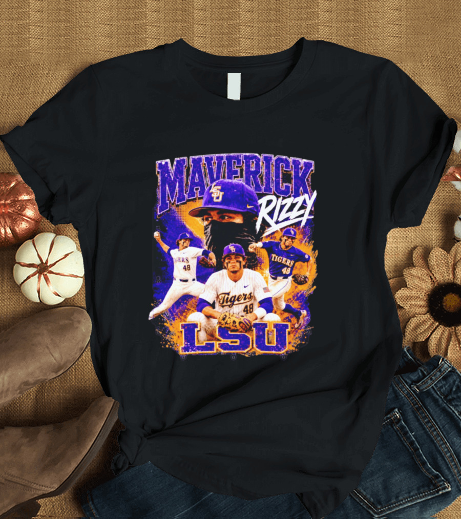 LSU Tigers Maverick Rizy Baseball Player Number 48 T-Shirt