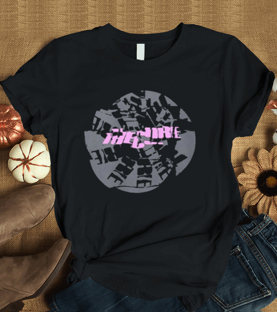 The Cure Festival Summer Dateback World Map Pink T-Shirt
