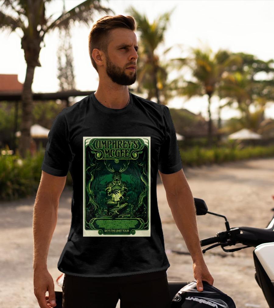Umphrey's McGee Sky's The Limit Winter Tour 2026 Forest Creature Green T-Shirt