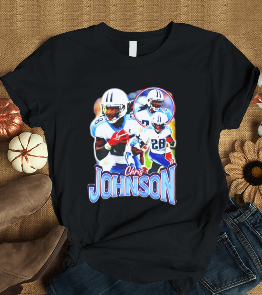 Chris Johnson Tennessee Titans 28 Vintage Style Retro Bootleg T-Shirt