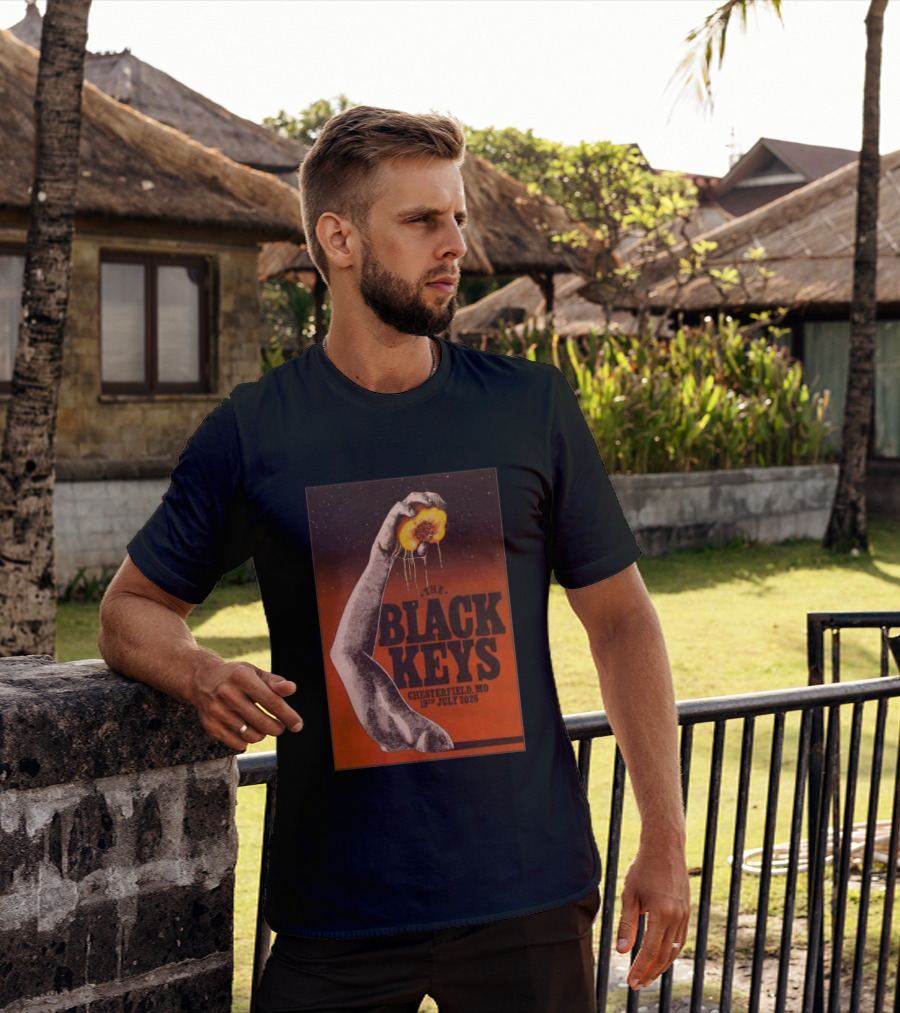 The Black Keys Chesterfield MO 19th July 2026 Hand Peach T-Shirt