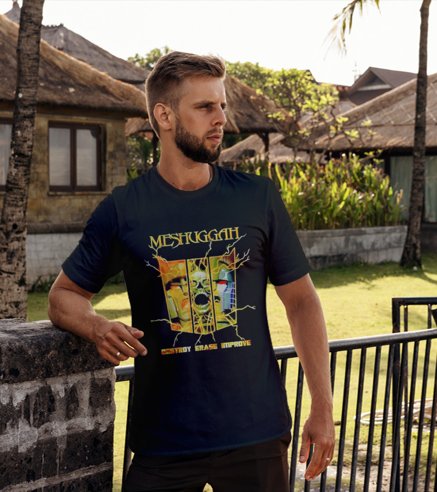 Meshuggah Destroy Erase Improve Skull T-Shirt
