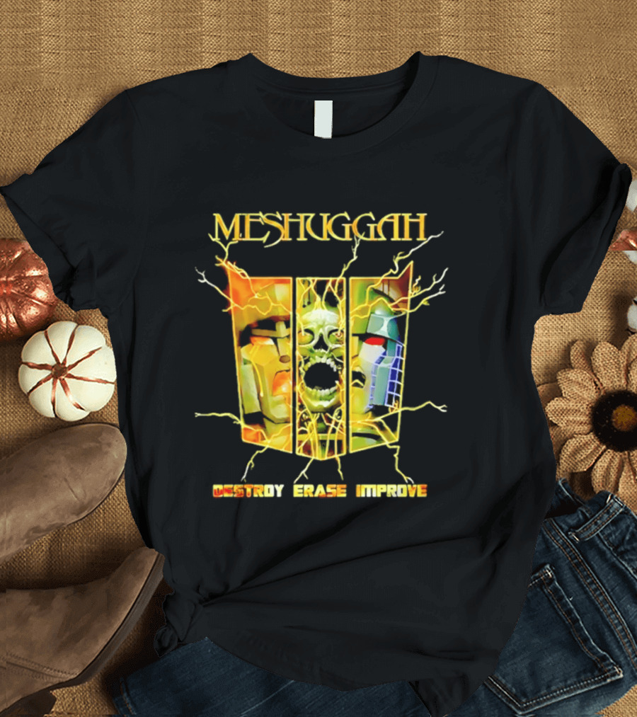 Meshuggah Destroy Erase Improve Skull T-Shirt