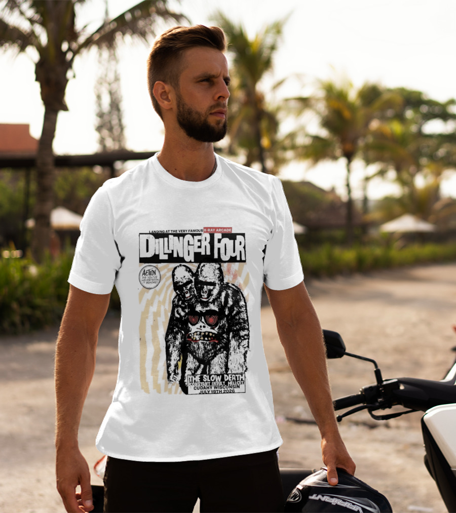 Dillinger Four X Ray Arcade The Slow Death 07 19 2026 Cudahy WI T-Shirt