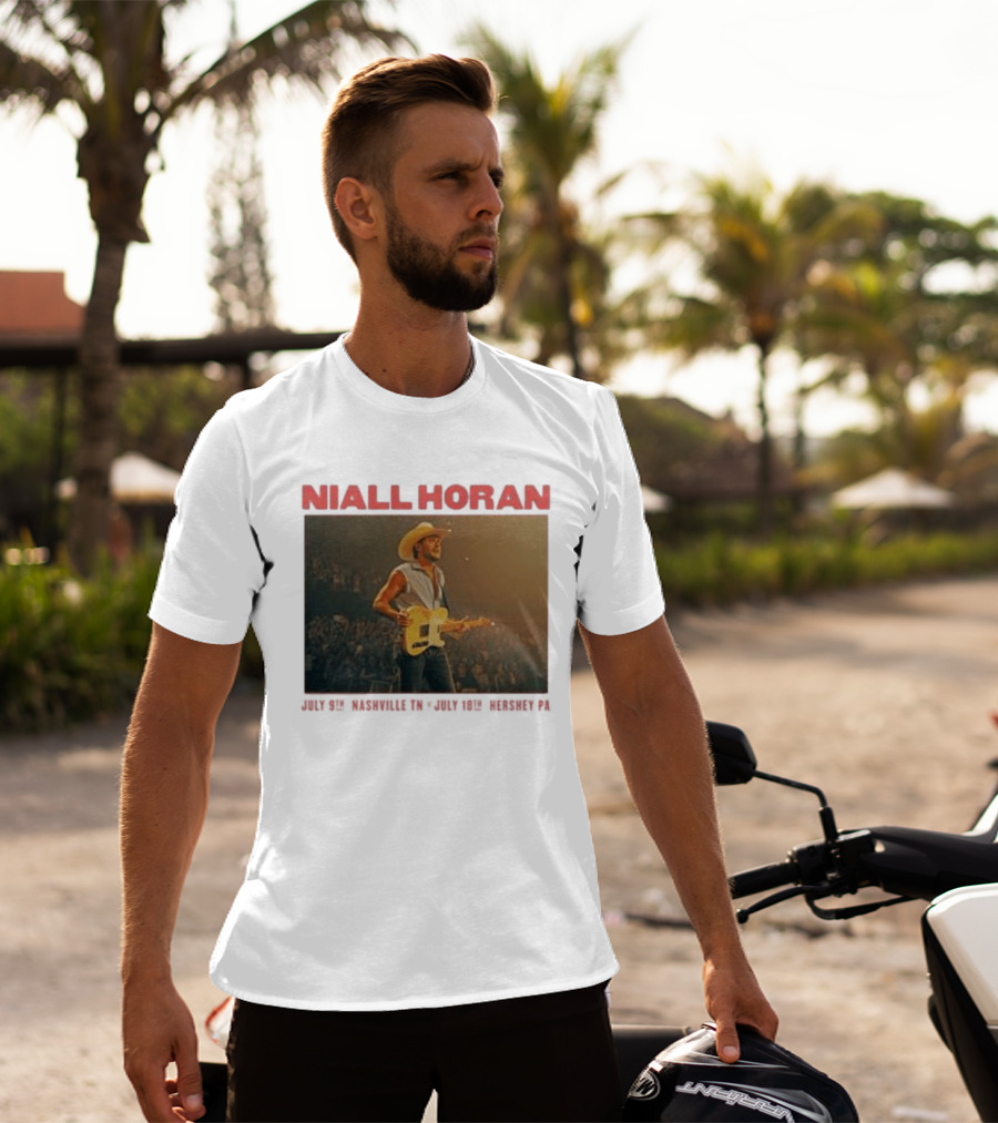 Niall Horan Live Performance Cowboy Hat Guitar Dallas Texas Event T-Shirt