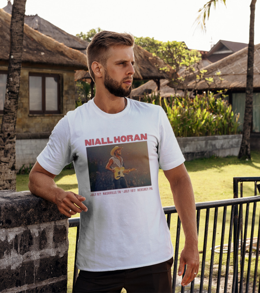 Niall Horan Live Performance Cowboy Hat Guitar Dallas Texas Event T-Shirt