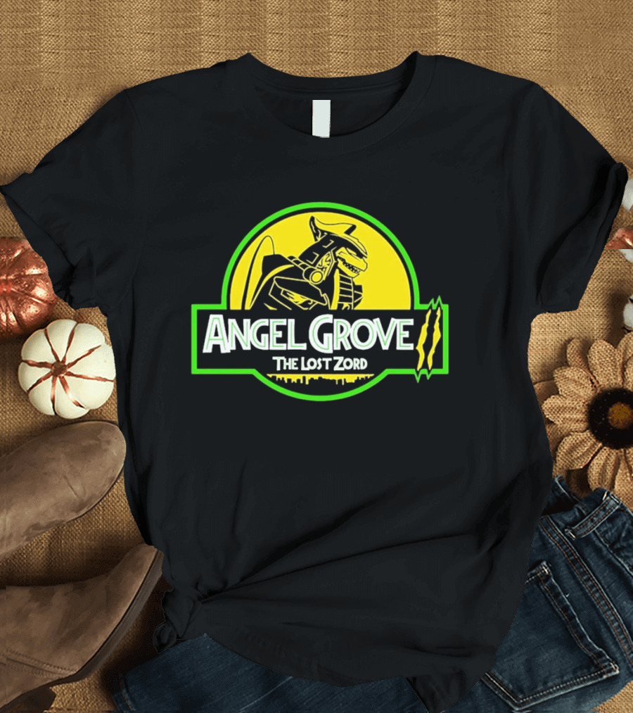 Angel Grove The Lost Zord Dinosaur Robot T-Shirt